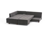 Ugaona sofa-krevet Manama kutni kauč na razvlačenje lijevo - antracit