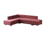 Ugaona sofa-krevet Manama kutni kauč na razvlačenje lijevo - Claret Red