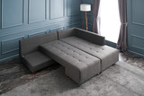 Ugaona sofa-krevet Manama kutni kauč na razvlačenje desno - antracit