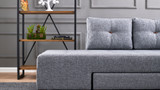 Ugaona sofa-krevet Manama kutni kauč na razvlačenje desno - siva