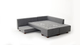 Ugaona sofa-krevet Manama kutni kauč na razvlačenje desno - siva