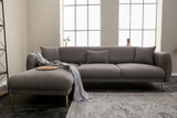 Ugaona sofa-krevet Simena Lijeva - Siva Ugaona sofa-krevet Simena Lijeva - Siva