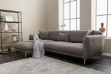 Ugaona sofa-krevet Simena Lijeva - Siva Ugaona sofa-krevet Simena Lijeva - Siva