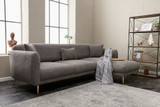 Ugaona sofa-krevet Simena Desna - Siva Ugaona sofa-krevet Simena Desna - Siva