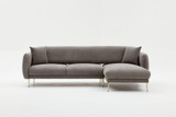 Ugaona sofa-krevet Simena Desna - Siva Ugaona sofa-krevet Simena Desna - Siva