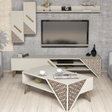 Garnitura namještaja za dnevni boravak Beril - krema