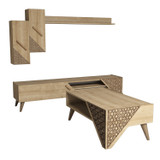 Garnitura namještaja za dnevni boravak Beril – Hrast