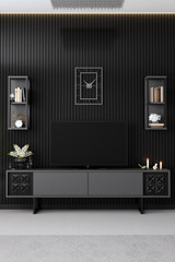 Garnitura namještaja za dnevni boravak Black Line Set - antracit, crna Garnitura namještaja za dnevni boravak Black Line Set - antracit, crna