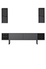 Garnitura namještaja za dnevni boravak Black Line Set - antracit, crna Garnitura namještaja za dnevni boravak Black Line Set - antracit, crna