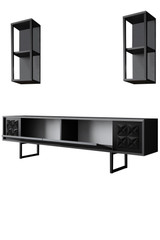 Garnitura namještaja za dnevni boravak Black Line Set - antracit, crna Garnitura namještaja za dnevni boravak Black Line Set - antracit, crna