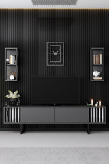 Garnitura namještaja za dnevni boravak Chrome Line Set - antracit, crna Garnitura namještaja za dnevni boravak Chrome Line Set - antracit, crna