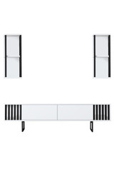 Garnitura namještaja za dnevni boravak Chrome Line Set - bijela, crna Garnitura namještaja za dnevni boravak Chrome Line Set - bijela, crna