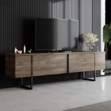 Garnitura namještaja za dnevni boravak Luksuzni set - orah, crna