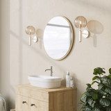 Dekorativno ogledalo Yuvarlak ogledalo - bež