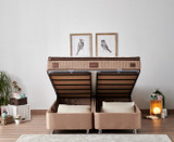 Krevet sa madracem Helen - svijetlosmeđa (180 x 200)