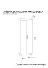 Kabinet Arizona 2 Kapak - Bijela