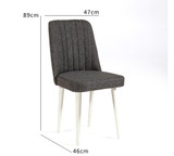 Stolica Vina Sandalye antracit, bijela