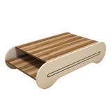 Hanah Home Stol za kafu-kavu Cool - orah, krem  Hanah Home Stol za kafu-kavu Cool - orah, krem