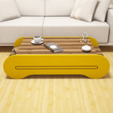 Hanah Home Stol za kafu-kavu Cool - orah, žuta  Hanah Home Stol za kafu-kavu Cool - orah, žuta