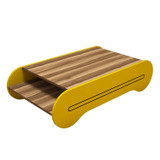 Hanah Home Stol za kafu-kavu Cool - orah, žuta  Hanah Home Stol za kafu-kavu Cool - orah, žuta