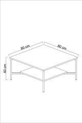 Stol za kafu-kavu Zlatna linija - orah, crna