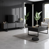 Stol za kafu-kavu Luxe - antracit, crna