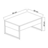 Stol za kafu-kavu Luks - bijela, zlatna