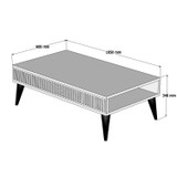 Stol za kafu-kavu Milano - orah, beli mermer Stol za kafu-kavu Milano - orah, beli mermer