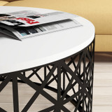 Stol za kafu-kavu Selin Metal Ferforje – Bijela