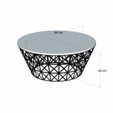 Stol za kafu-kavu Stil - crni mermer