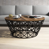 Stol za kafu-kavu Stil Metal Ferforje - Orah