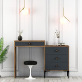 Stol za sminkanje Lisabon 550 - orah, antracit