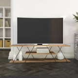 Hanah Home TV stalak Canaz - crni, orah  Hanah Home TV stalak Canaz - crni, orah