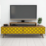 Hanah Home TV stalak Grad - orah, žuti 