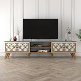 Hanah Home TV stalak Klasa - orah, krem 