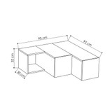 Hanah Home TV stalak Kompaktan - Antracit, Light Mocha 