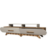 Hanah Home TV stalak Flora - orah, krem 
