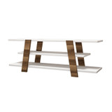 Hanah Home TV stalak Cvijet - orah, bijeli  Hanah Home TV stalak Cvijet - orah, bijeli