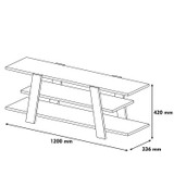 Hanah Home TV stalak Cvijet - orah, žuti 