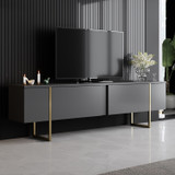 Hanah Home TV stalak Luxe - Antracit, zlatni 