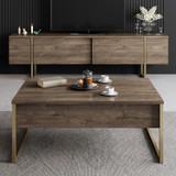 Hanah Home TV stalak Luxe - orah, zlato 