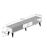 Hanah Home TV stalak Milano - orah, crni 