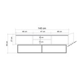 Hanah Home TV stalak Rodez 140 