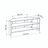 Hanah Home TV stalak Thales Kutak - Hrast 