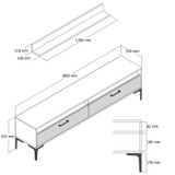 TV jedinica Istanbul - orah, crni mermer TV jedinica Istanbul - orah, crni mermer