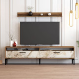 TV jedinica Istanbul - orah, bijeli mermer TV jedinica Istanbul - orah, bijeli mermer