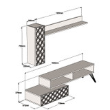 TV jedinica Planet - orah, krem TV jedinica Planet - orah, krem