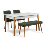 Produživi set stolova i stolica (4 komada) Santiago White Atlantic-Green