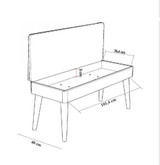 Produživi set stolova i stolica (4 komada) Vina 0701 - 3 -
  Orah,
  Siva