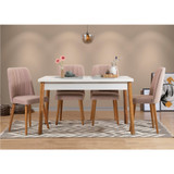 Set stolova i stolica (5 komada) Costa White Atlantice-Stone